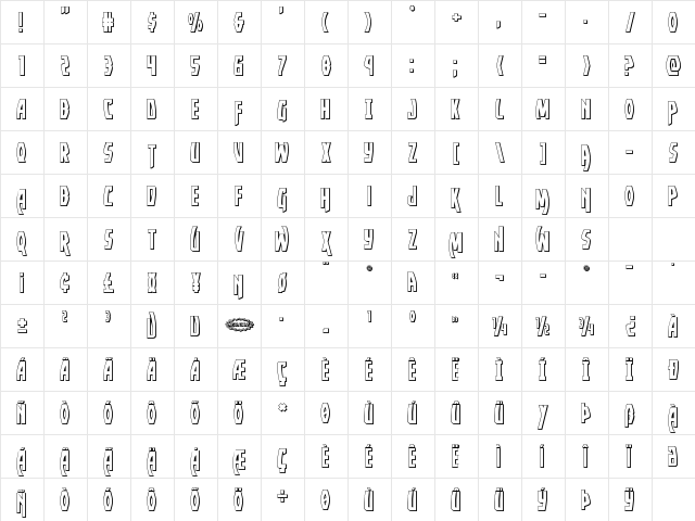 Yankee Clipper 3D Regular Character Map Yankee Clipper 3D Regular Character Map