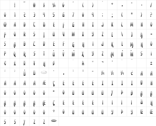 Yankee Clipper Gradient Regular Character Map Yankee Clipper Gradient Regular Character Map