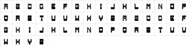 Yankee Regular Character Map