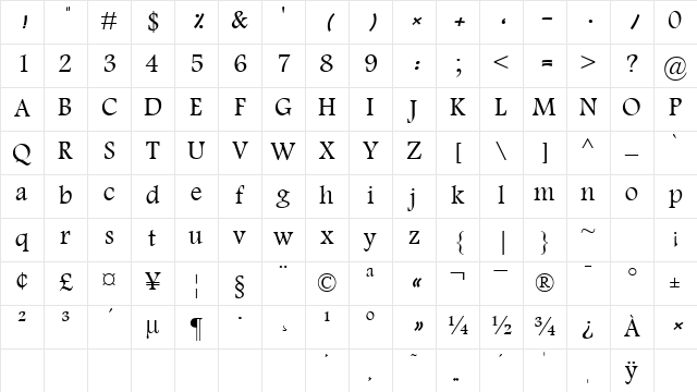 Yasmin Bold Character Map Yasmin Bold Character Map