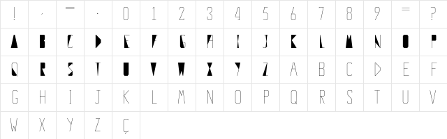 Yava Regular Character Map