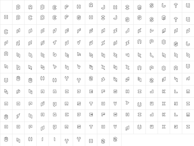 YAY USA Outline Regular Character Map YAY USA Outline Regular Character Map