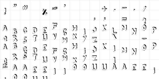 YES_3Dshaken Regular Character Map