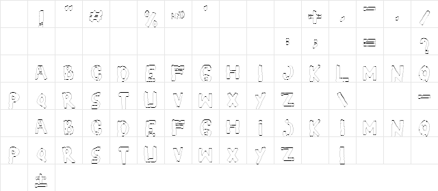 YES_outline Regular Character Map