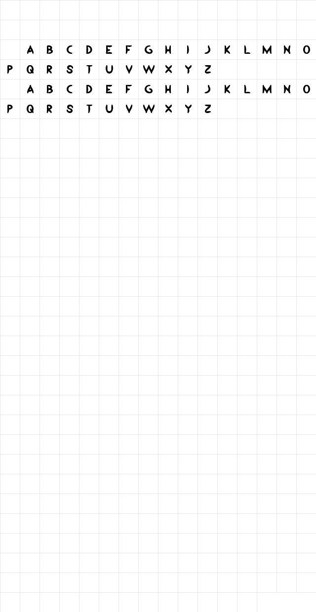 yesterday Regular Character Map yesterday Regular Character Map