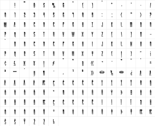 Y-Files Chrome Regular Character Map Y-Files Chrome Regular Character Map