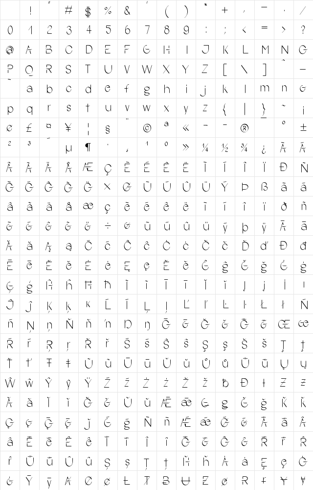 Yoko Smile Regular Character Map