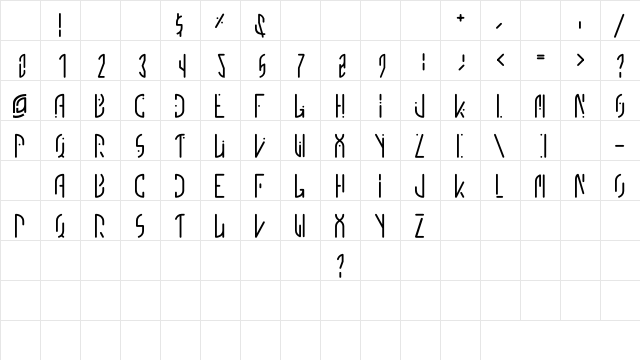 You Regular Character Map