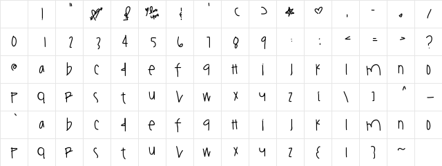 YouAmazeMe Medium Character Map YouAmazeMe Medium Character Map