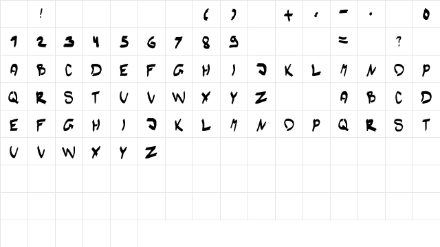 YouAreFont Medium Character Map YouAreFont Medium Character Map