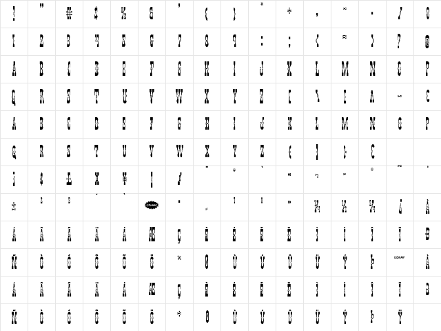 Younger Brothers Condensed Condensed Character Map Younger Brothers Condensed Condensed Character Map