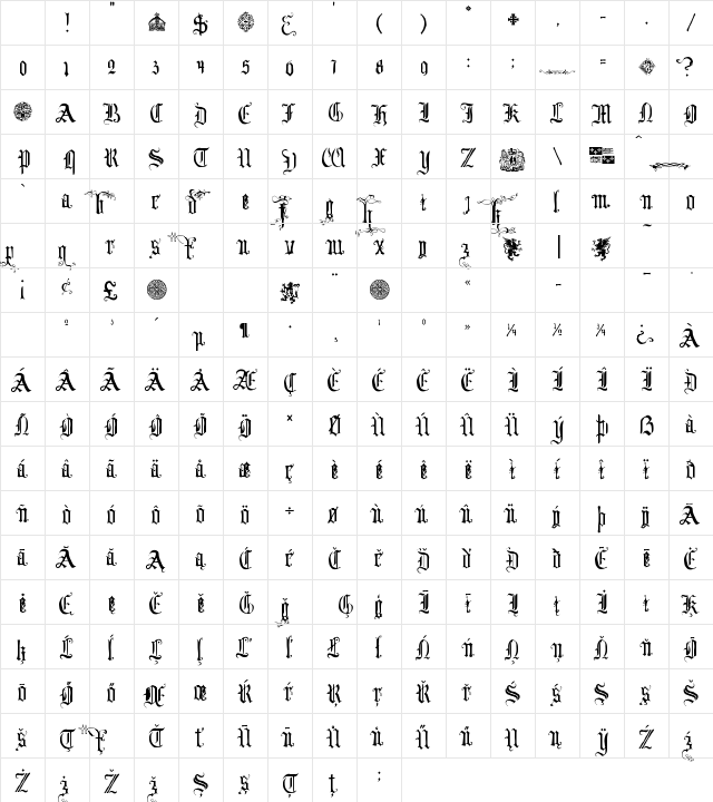 Your Royal Majesty Fancy Character Map Your Royal Majesty Fancy Character Map