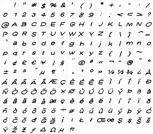 YUKATHIN_N.CONTE SMILE Regular Character Map YUKATHIN_N.CONTE SMILE Regular Character Map