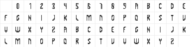 Yuma Regular Character Map Yuma Regular Character Map