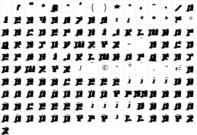 Yytrium Back Character Map Yytrium Back Character Map