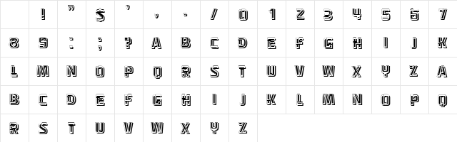 Zacke Regular Character Map Zacke Regular Character Map