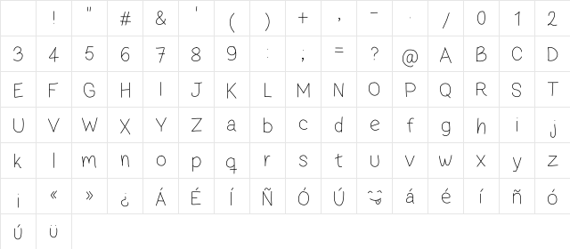 zama Thin Thin Character Map zama Thin Thin Character Map