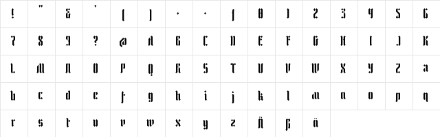 zfraktur eYe/FS Regular Character Map