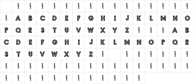 Zilap Monograma Regular Character Map