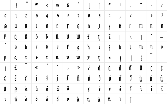 ZimpleBlack Regular Character Map ZimpleBlack Regular Character Map