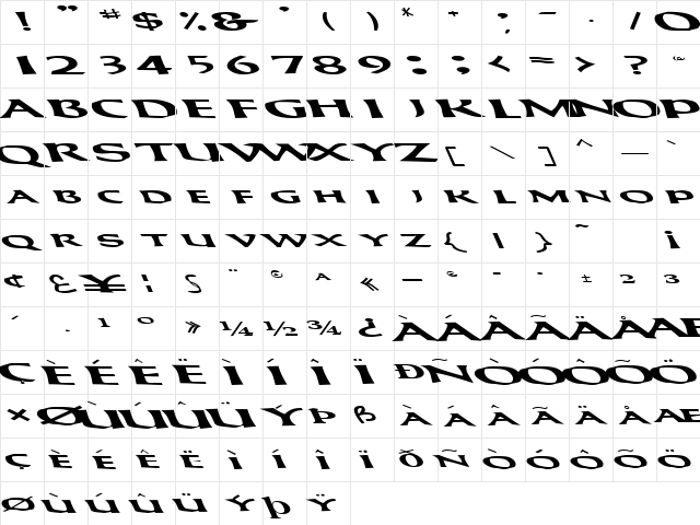 ZipThrough Regular Character Map