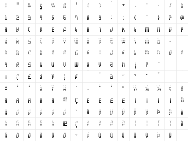 Zone Rider Gradient Regular Character Map
