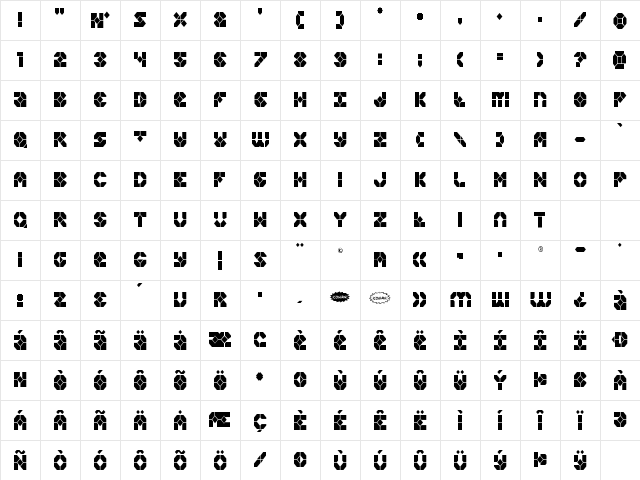 Zoom Runner Condensed Condensed Character Map Zoom Runner Condensed Condensed Character Map