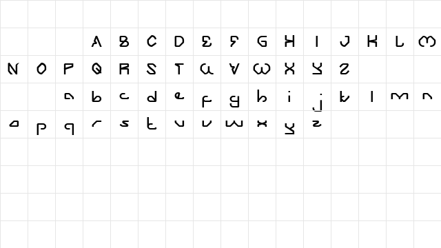 ZOOMING track Regular Character Map ZOOMING track Regular Character Map