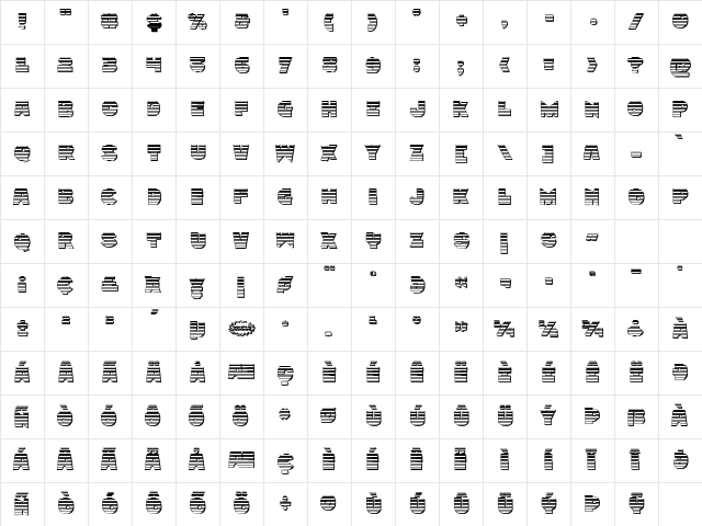 Zounderkite Chrome Regular Character Map Zounderkite Chrome Regular Character Map