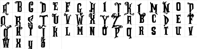 Zu Kabarett Shad Regular Character Map Zu Kabarett Shad Regular Character Map