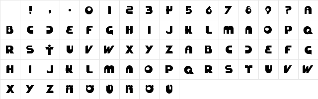 Zuckerbrot Regular Character Map Zuckerbrot Regular Character Map