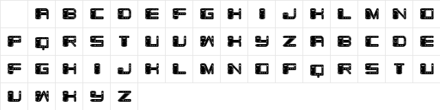 Zylinder Filled Regular Character Map Zylinder Filled Regular Character Map