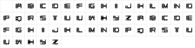 Zylinder Inverted Regular Character Map Zylinder Inverted Regular Character Map