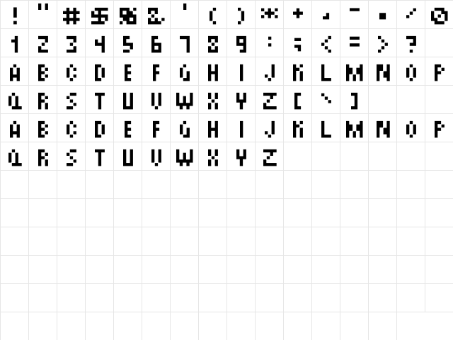 DemonKakubariFont Regular Character Map