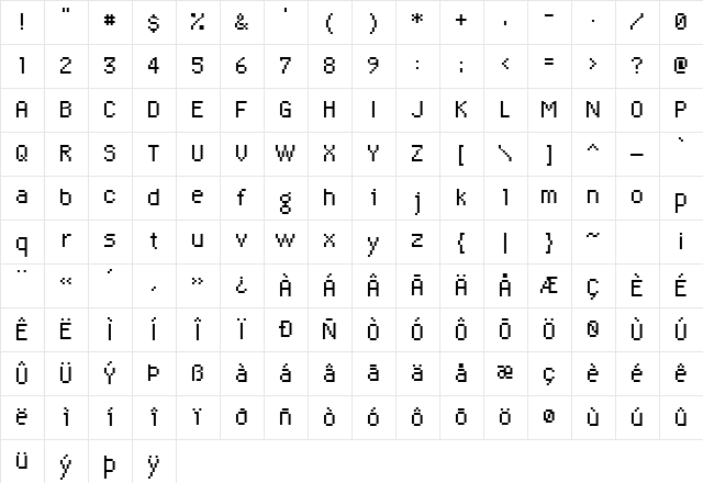 CK Mitbap Regular Character Map