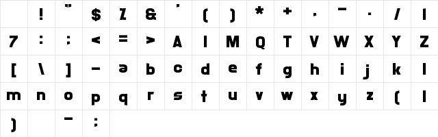 Xsotik Regular Character Map