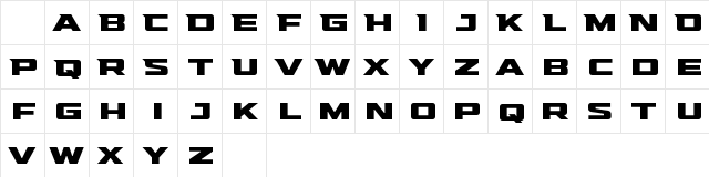 Hunterra Regular Character Map Hunterra Regular Character Map