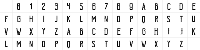 Bohem Press Regular Character Map