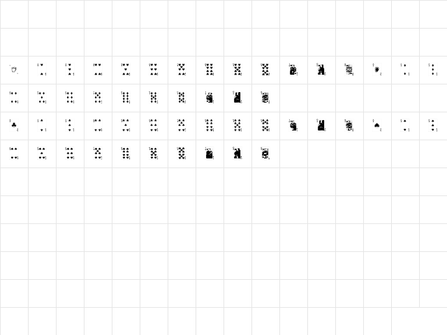 52PlayingCards Regular Character Map