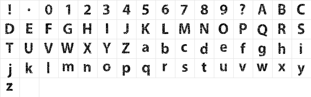 Fabric Regular Character Map