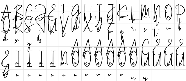 Tiara Black Demo Regular Character Map Tiara Black Demo Regular Character Map