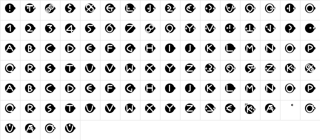FacesAndCaps Regular Character Map FacesAndCaps Regular Character Map