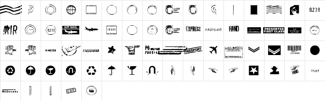AirMail Regular Character Map AirMail Regular Character Map