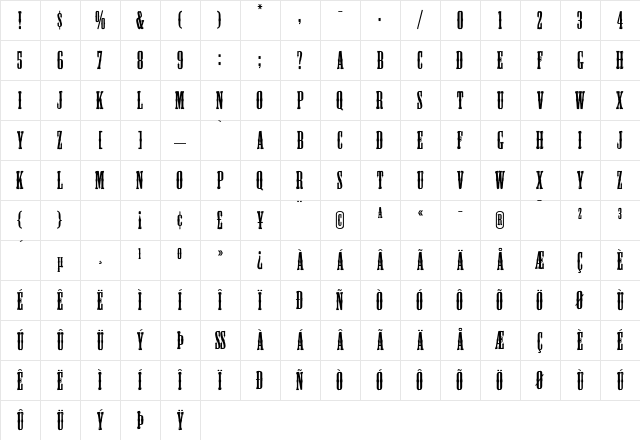 Mesquite Regular Character Map