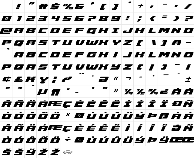Cruiser Fortress Expanded Italic Expanded Italic Character Map Cruiser Fortress Expanded Italic Expanded Italic Character Map
