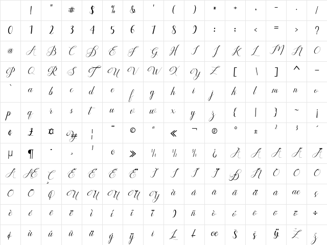 Humilde Regular Character Map Humilde Regular Character Map