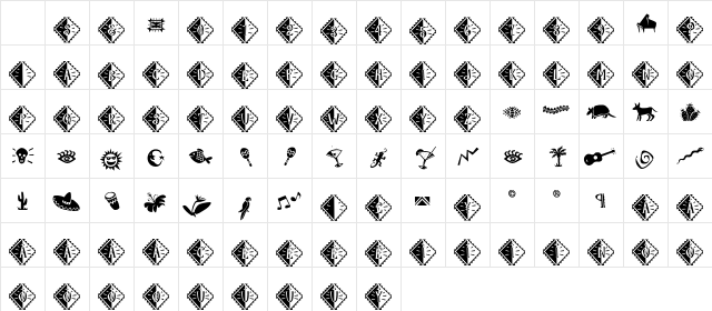 Mambo Initials Character Map