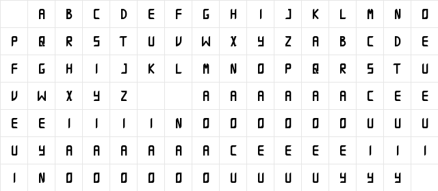 Agrandize Demo Sans Regular Character Map Agrandize Demo Sans Regular Character Map