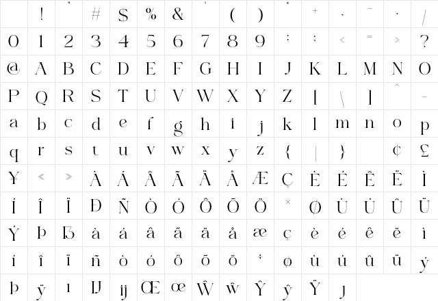 Kalufonia Regular Character Map Kalufonia Regular Character Map