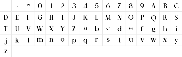Cellofy Bold Character Map Cellofy Bold Character Map
